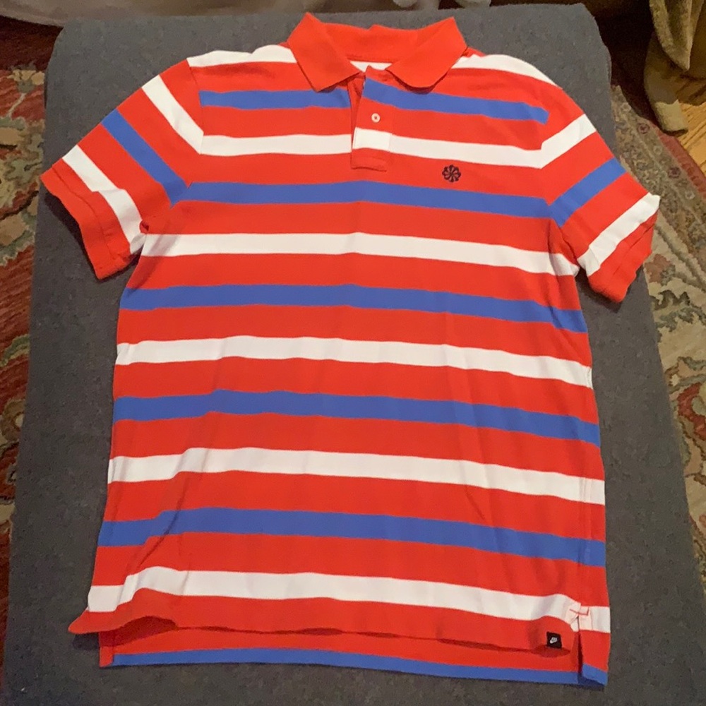 Nike Polo 
Orange/White/Blue 
Cotton
Very good condition